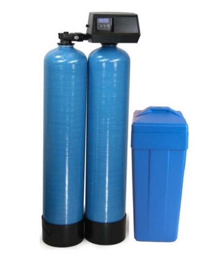 <b>Fleck 9100 SXT 3/4 Inch Meter On Demand Control Valve <strong>24000 Grains Per Tank</strong> Twin Tank Water Softener</b>